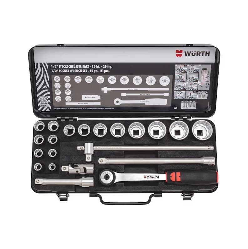 Набор головок 1/2" 21 шт. ZEBRA