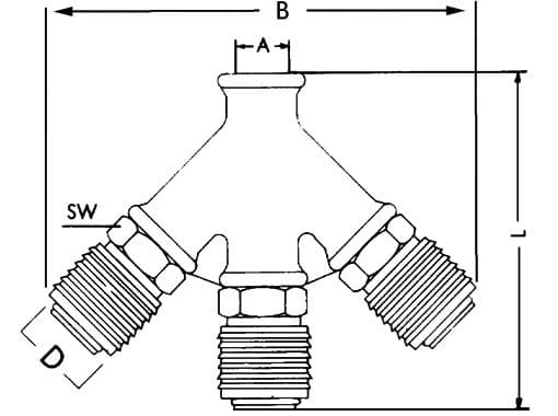 Распределитель воздуха трехканальный