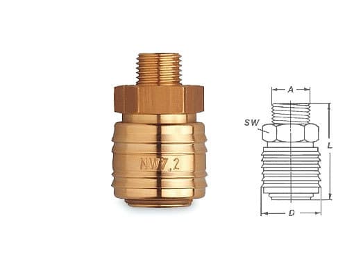 Муфта быстросъемная «мама», наружная резьба