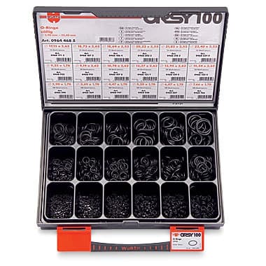 Набор резиновых колец дюймовых, 1050 шт., в футляре ORSY100