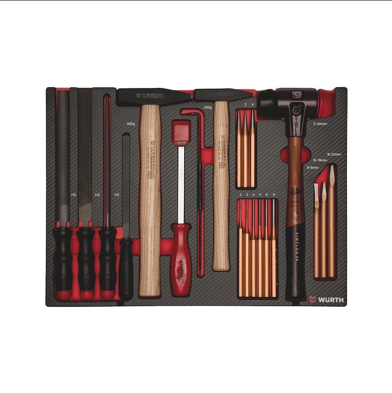 Системный ассортимент 8.4.1 Ударный инструмент и напильники 24 шт.