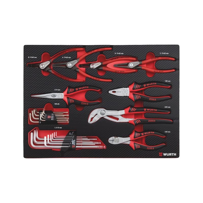 Системный ассортимент 8.4.1 Пассатижы, съемники, 25 шт.