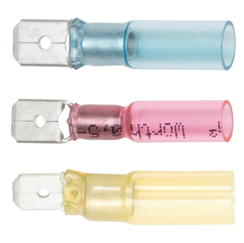 Разъемы плоские с термоусадкой "папа"